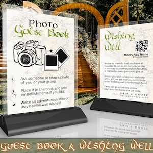 LOTR Wedding Guest Book & Wishing Well Signs | Instant Digital Download | Editable Canva Template | Lord of the Rings | DIY Self Print