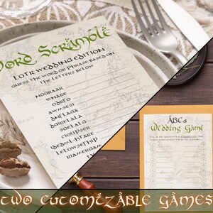 Fantasy Wedding Word Game Pack | Editable Canva Templates | Printable ABC Activity + Whimsical Scramble