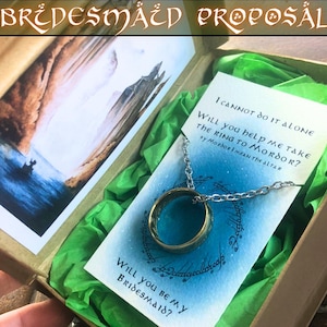 Fantasy Bridesmaid Proposal Card | Middle-Earth Elven Style (Editable Canva Template)