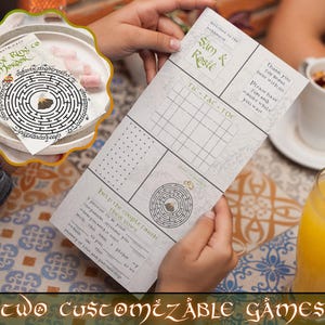Druckbares Herr der Ringe Hochzeits-Spiel Blatt & Labyrinth | Sofortiger digitaler Download | Bearbeitbare Canva Vorlage | Herr der Ringe Hobbit | DIY Selbstdruck