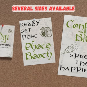 LOTR Wedding Signage Instant Download Digital Canva Editable Template ...