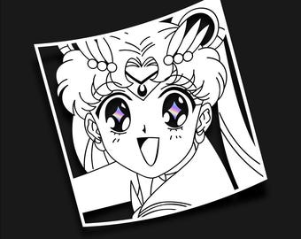 Moon Princess Vinyl Decal Waterproof UV resistant