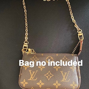 Gold metal chain shoulder bag strap (45cm-17.7inch)