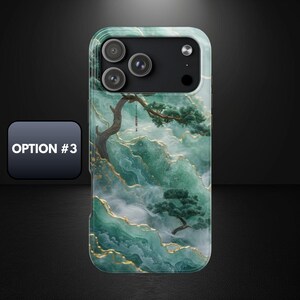 Asian Jade Landscape Phone Case, Elegant Carved Aesthetic for iPhone & Samsung, MagSafe Compatible image 6