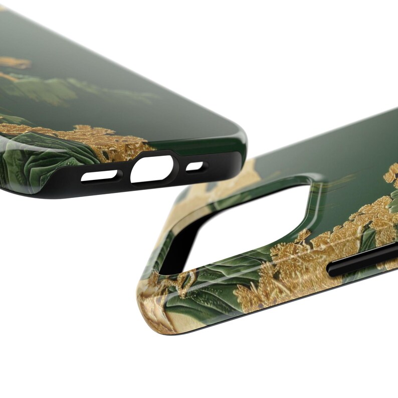 Embroidered Chinese Landscape iPhone Case, Green Mountain Design, iPhone, Samsung image 6