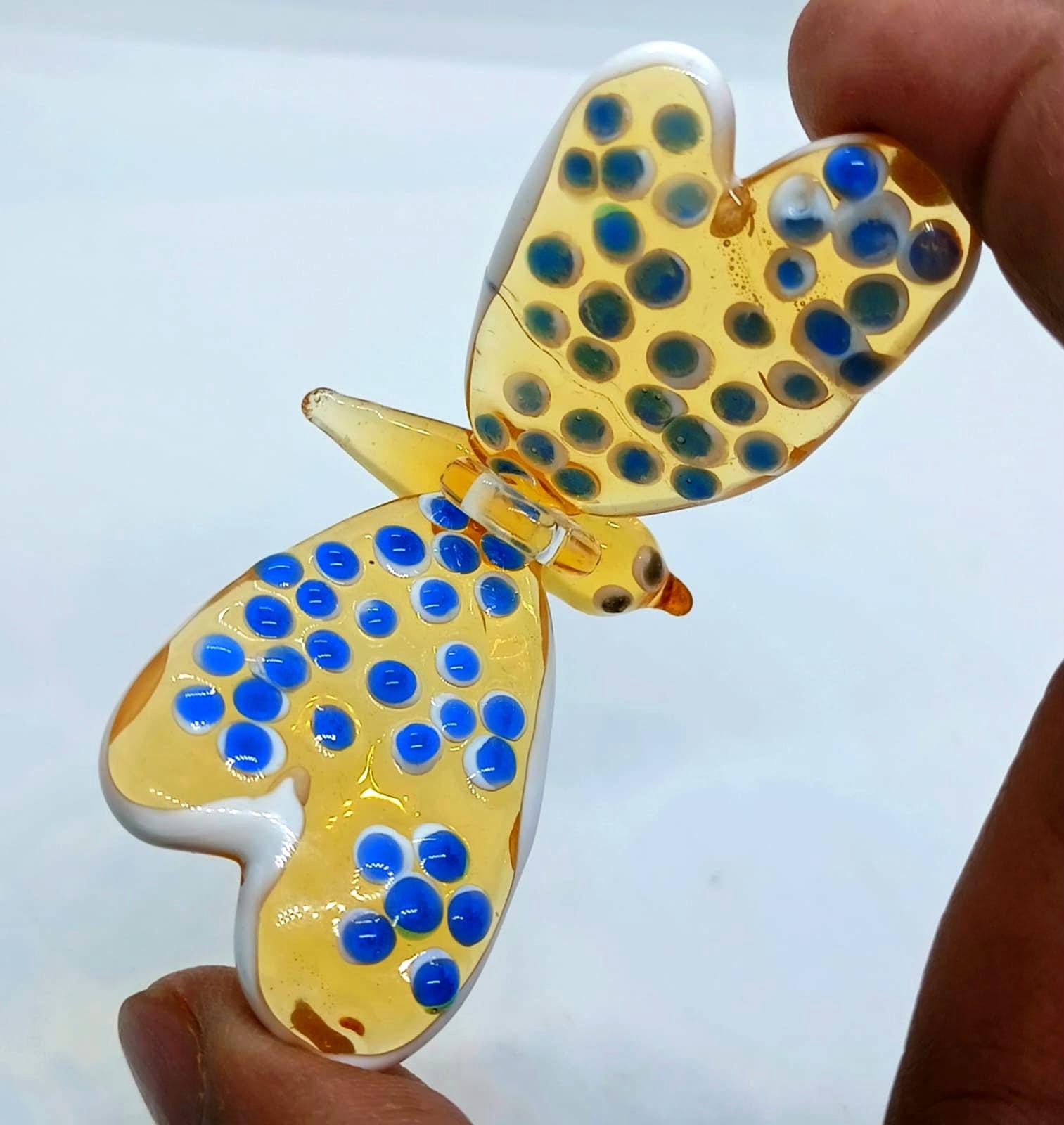 ムラーノガラスの蝶：吹きガラスアート、ホームオーナメント - Etsy 日本