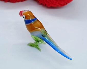 Murano Glass Art Beautiful Parrot Blown glass For Home Ornaments