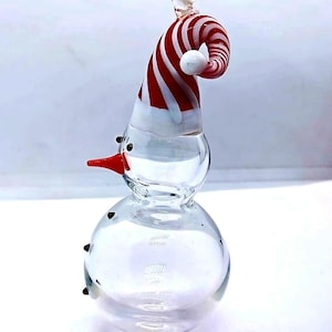 Murano Glass Love Gift Glass Art Handmade Glass  Snowman Home Ornaments