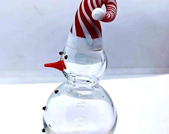 Murano Glass Love Gift Glass Art Handmade Glass  Snowman Home Ornaments