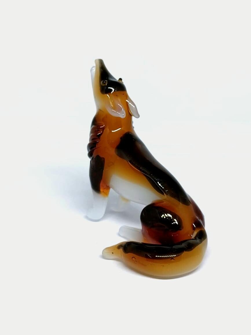 Murano glass Fox Sculpture Fox Glass Art Handmade Fox For Home Decor figurine Fox Animal Lovers