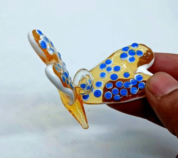 ムラーノガラスの蝶：吹きガラスアート、ホームオーナメント - Etsy 日本