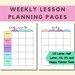 Weekly Teacher Planner, Printable Weekly Lesson Planner, PDF Teacher Planner Inserts, Binder ...