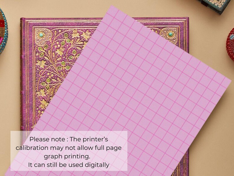 Printable Pink Graph Paper, 1mm + 10mm/1cm Guideline Grid Template