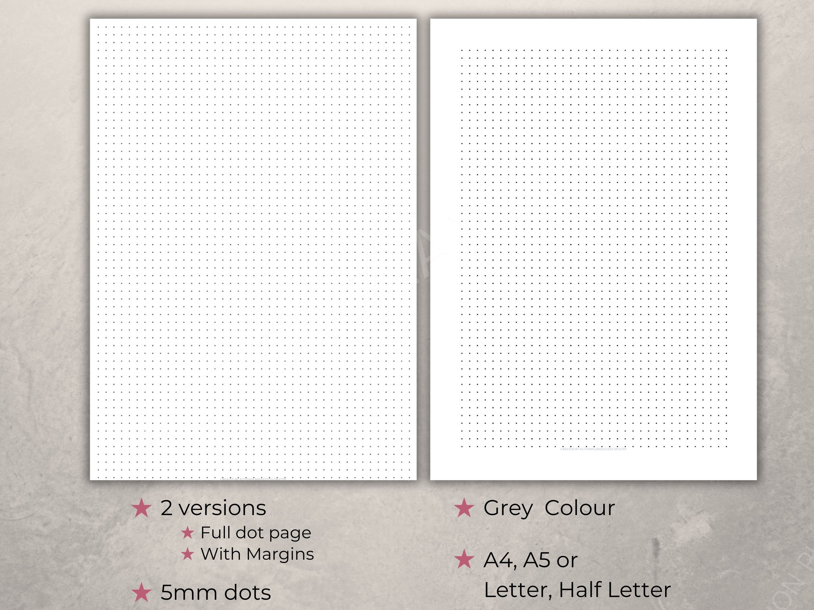 Printable Dot Grid for Bullet Journal - Il Fullxfull.5802186821 P243