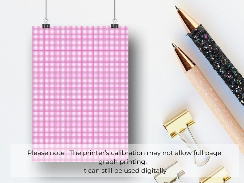 Pink Graph Paper Sticker Printable Pink Graph Paper, 1mm + 10mm/1cm Guideline Grid Template ...