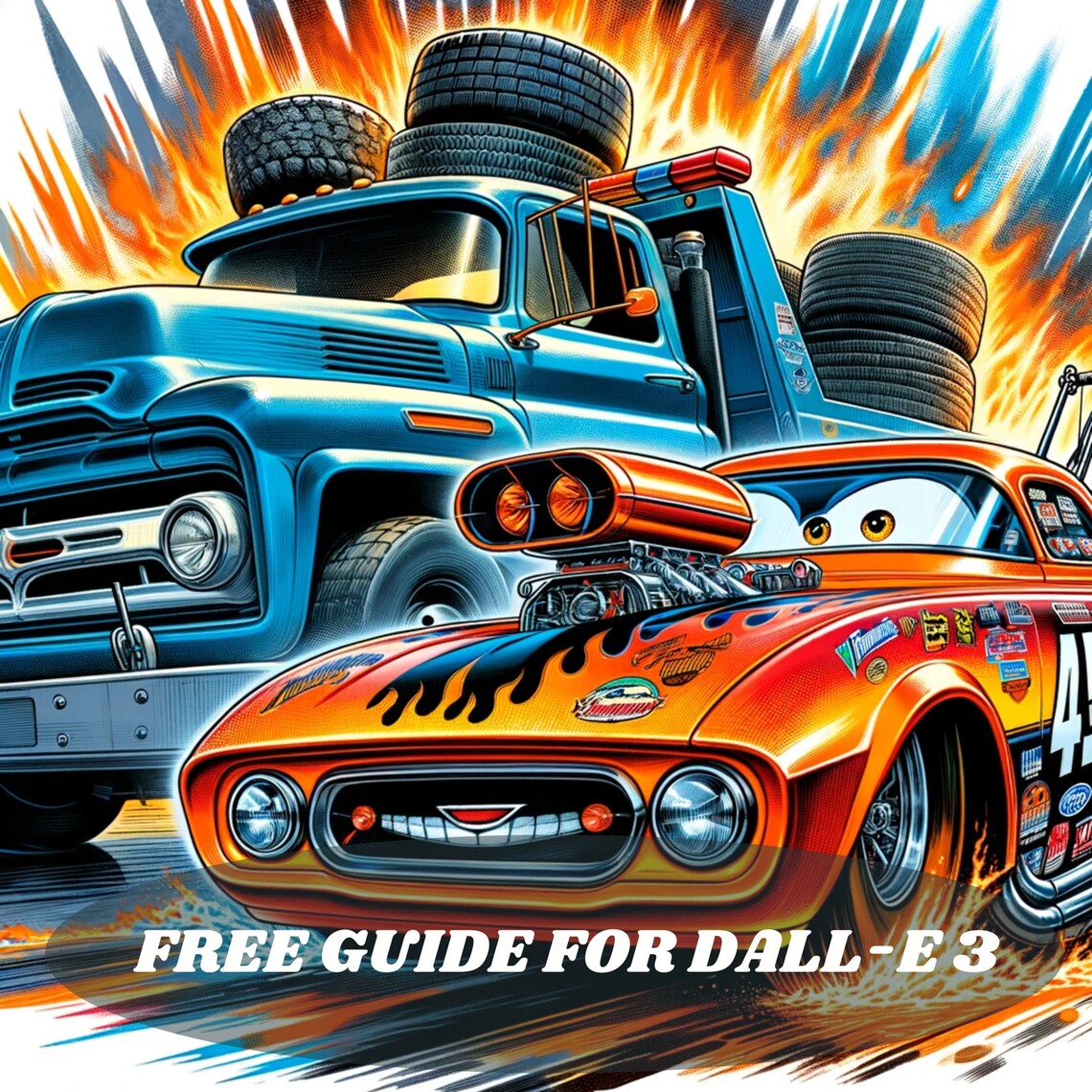30 chatgpt dall e 3 prompts for lightning mcqueen cars splash art