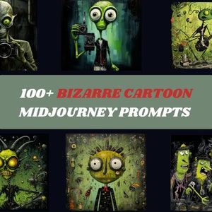100+ Bizarre Cartoon Midjourney Prompts: AI Art Guide