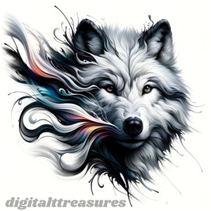 Frozen Majesty: Arctic Wolf Clipart Collection - 15 High-Quality JPG Images for Wall Art, Paper Craft, Apparel & More | Commercial Use