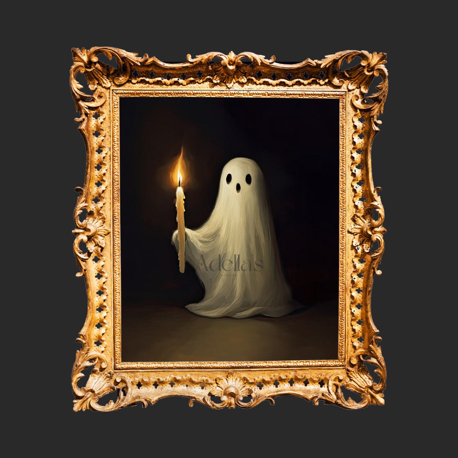 Cute Ghost Holding A Candle Vintage Digital Ghost Painting Etsy Cute Ghost Holding A Candle Vintage Digital Ghost Painting Etsy