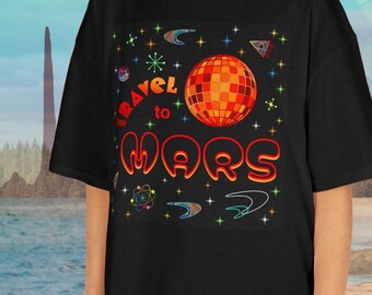 Kids Space Adventure Tee: Stars, Mars & UFOs - Science Lover Gift