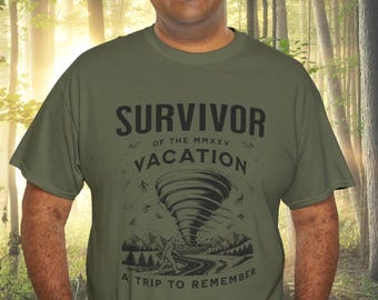Sci-Fi Vacation T-Shirt, Sasquatch, Bigfoot, Alien, & UFO Tornado Camping Tee