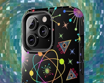 Atomic Space iPhone Case: Retro Sci-Fi, Geek Chic