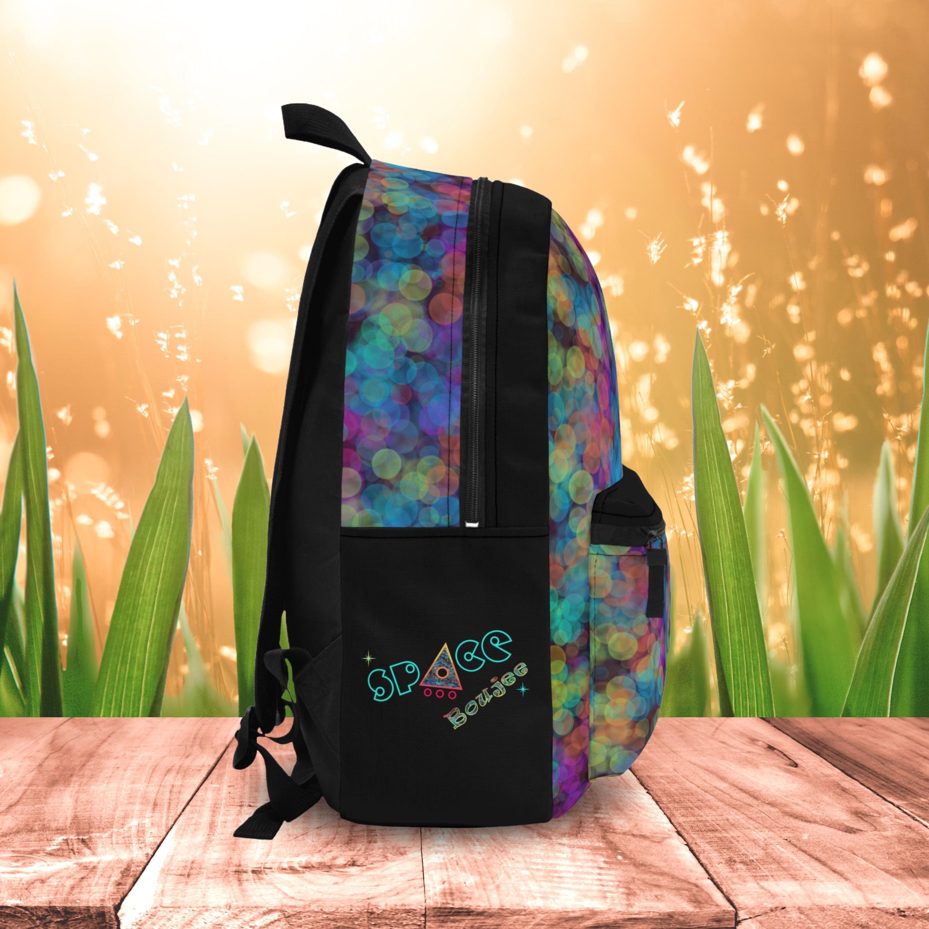 Vintage 80s‎ 90s Colorblock Nylon Backpack Neon Blue Pink Green NWT kidcore Y2K 90s Backpack In Girls main image 4