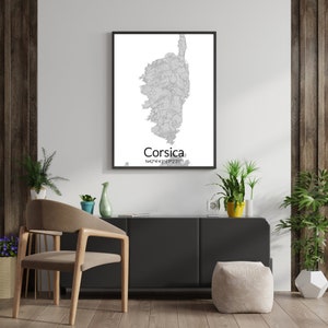 Poster Korsika, Inselposter von Korsika, Urlaubserinnerungsplakat Wanddekoration, Poster Andenken Urlaub Korsika