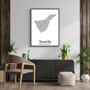 Teneriffa-Poster, Teneriffa-Insel-Poster, Urlaubsandenken, Geschenkidee, Einweihungsgeschenk, Geburtstagsposter, Teneriffa-Insel