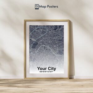 Stadtposter, einzigartiges Geschenk, personalisiertes Poster, einzigartiges Straßenposter, Städteposter für Wanddekoration als Geschenk, Geburtstag, Einweihungsparty