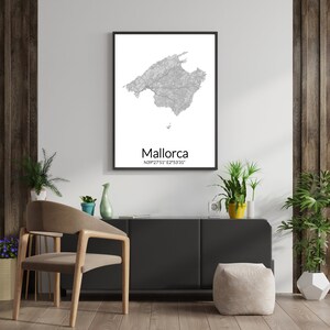 Mallorca-Poster, Urlaubsandenken, Mallorca-Balearen-Plakat, perfektes Geschenk zur Einweihungsfeier oder zum Geburtstag von Palma de Mallorca