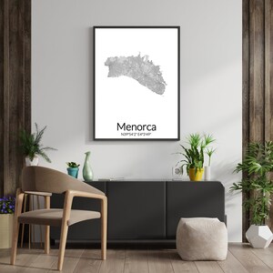 Menorca-Poster, Inselposter von Menorca, Urlaubsandenken, Geschenkidee, Einweihungsgeschenk, Geburtstagsposter, Menorca-Insel