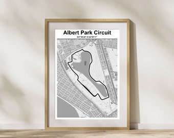 F1 circuit Poster Australia - Digital File, Australian GP Formule 1 Albert Park Circuit- Formule one Poster Gift idea