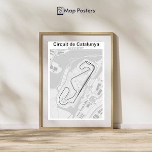 F1 circuit Poster Barcelona Spain - Digital File, Spain GP Formule 1 Circuit de Catalunya - Formule one Poster Gift idea