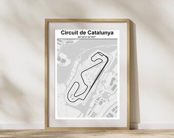 F1 circuit Poster Barcelona Spain - Digital File, Spain GP Formule 1 Circuit de Catalunya - Formule one Poster Gift idea