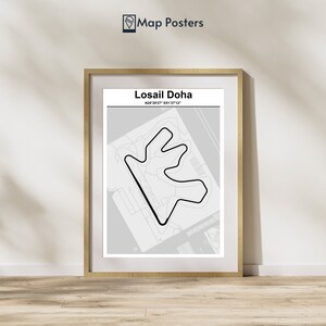 F1 circuit Poster Doha - Digital File, Losail Doha GP Formule 1 - Formule one Poster Gift idea