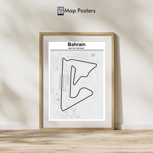 F1 circuit Poster Bahrain - Digital File, Bahrain GP Formule 1 Bahrain - Formule one Poster Gift idea