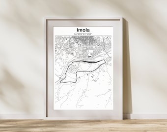 F1 circuit Poster Imola - Digital File, Imola Italy GP Formule 1 - Formule one Poster Gift idea