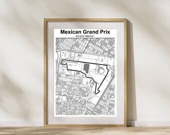 F1 circuit Poster Circuit Mexico - Digital File, Mexican GP Formule 1 - Formule one Poster Gift idea