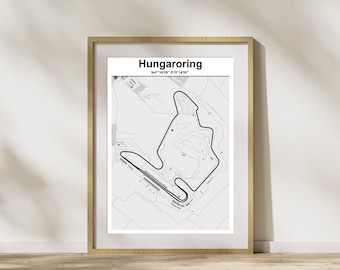 F1 circuit Poster Hungaroring - Digital File, Hungary GP Formule 1 - Formule one Poster Gift idea