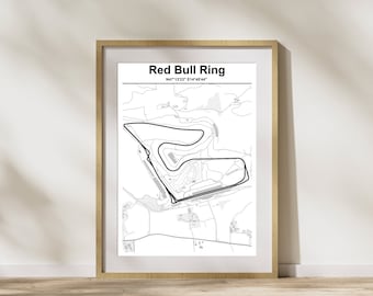 F1 circuit Poster Red Bull Ring Austria - Digital File, Austria GP Formule 1 - Formule one Poster Gift idea