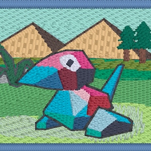 Porygon Goes to Egypt Custom Embroidery Design File - All Machines Supported