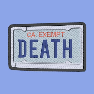 Placas gubernamentales - Death Grips - Archivo de bordado personalizado