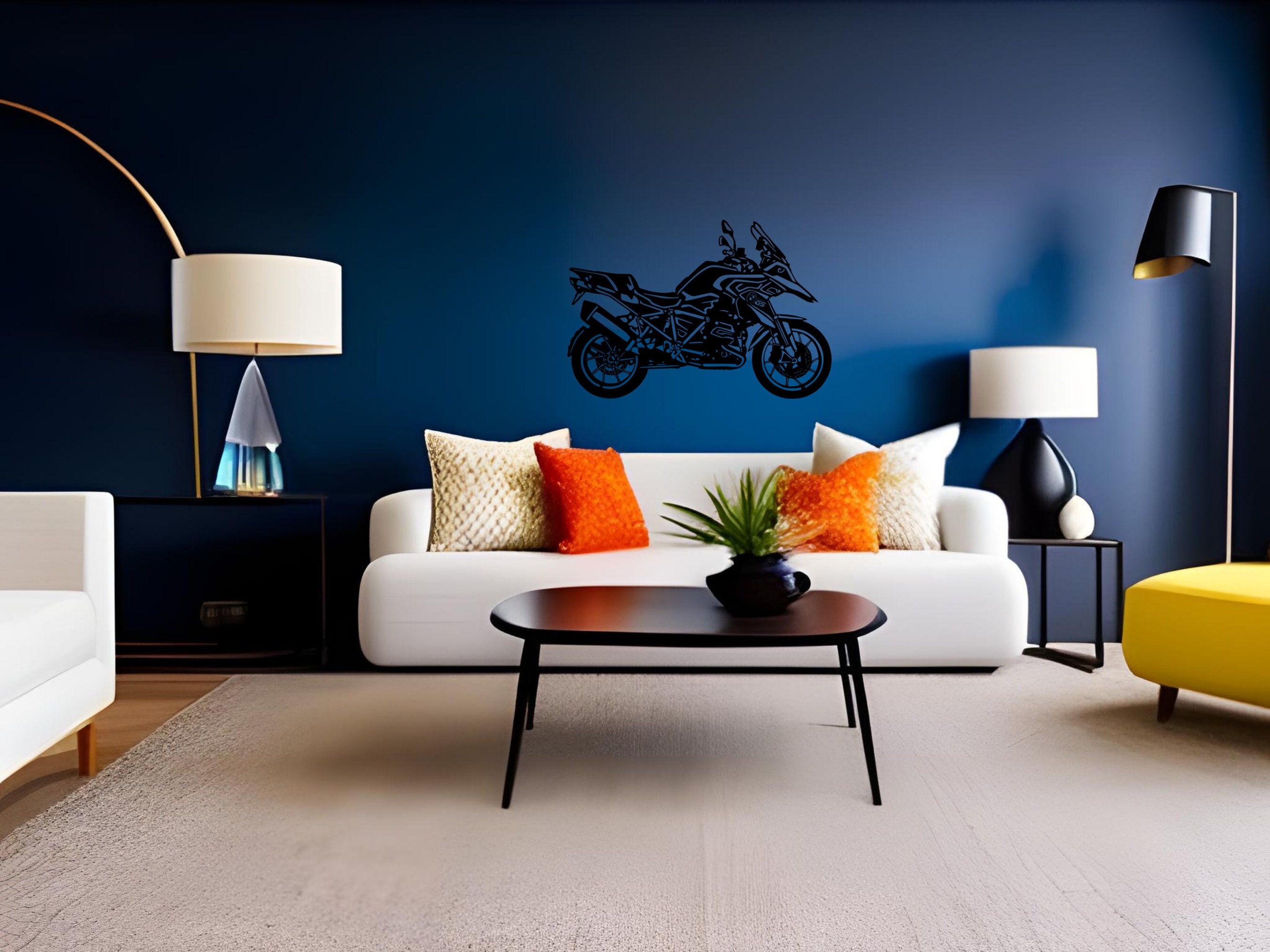 Motorcycle Metal Art Metal Motorcycle Sculpture Handmade Etsy