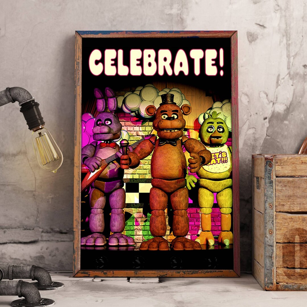 Five Nights at Freddy Poster Fnaf Poster Freddy Fazbear - Etsy