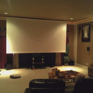 104" Bare/Raw Projector Projection Screen Movie Screen Material (94" x 54" actual size) Plus Plans to Build Your Own Fixed Frame