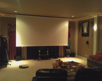 104" Bare/Raw Projector Projection Screen Movie Screen Material (94" x 54" actual size) Plus Plans to Build Your Own Fixed Frame