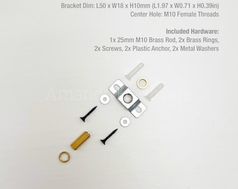 Kit de soporte para gancho de estrella de latón de 4,25 pulgadas (110 mm)
