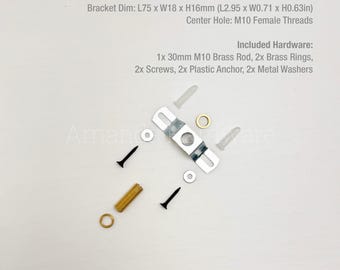 Kit de soporte para gancho de estrella de latón de 6 pulgadas (155 mm)