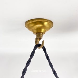 2.44in Brass Dome Hook For Hanging Planters, Wind Chimes, Swag Pendant Lights & Holiday Decorations - Ceiling Hook For Hanging Home Decor